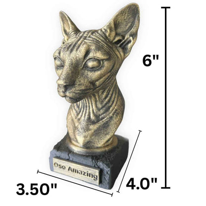Sphynx Bust  - Hand-Painted, Customizable, 3D Printed