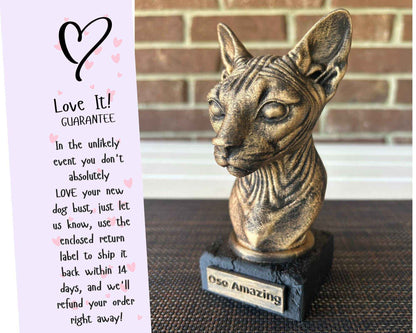 Sphynx Bust  - Hand-Painted, Customizable, 3D Printed