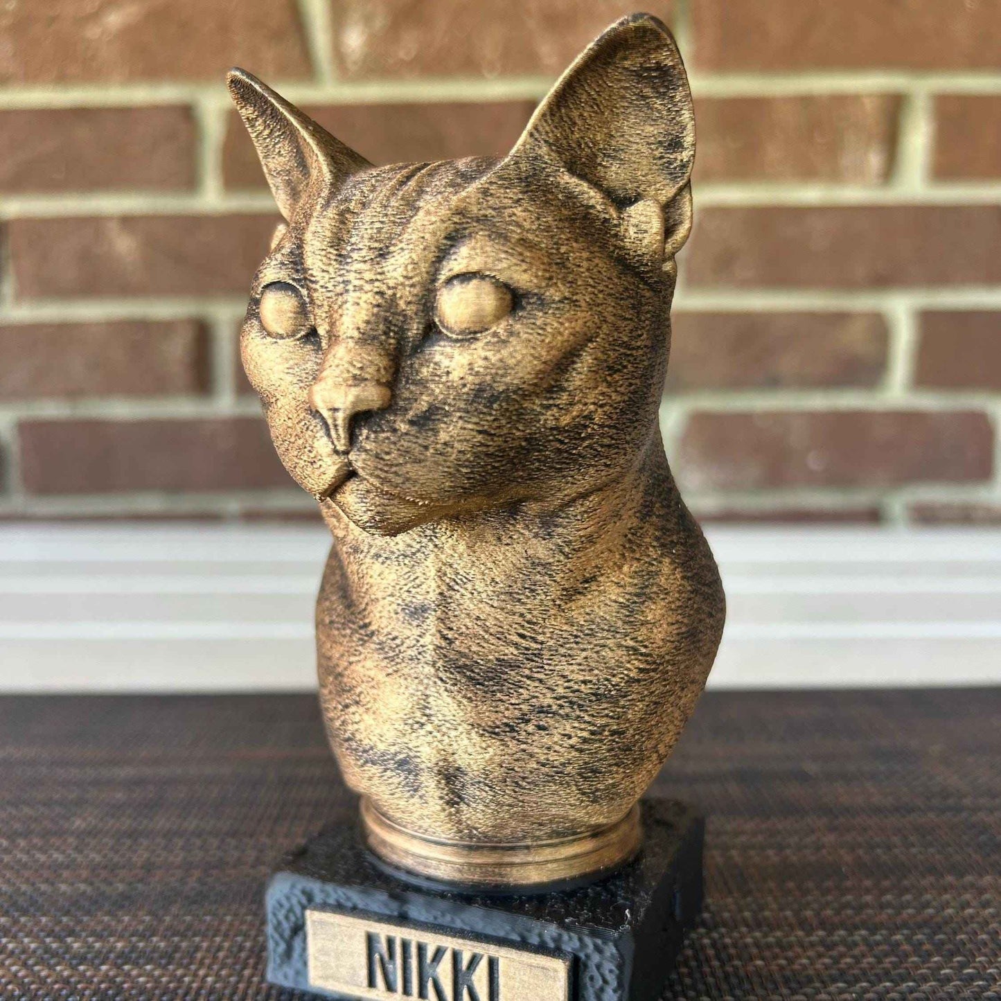 Russian Blue Bust  - Hand-Painted, Customizable, 3D Printed