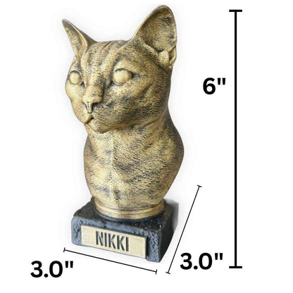 Russian Blue Bust  - Hand-Painted, Customizable, 3D Printed