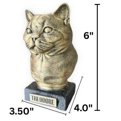 British Shorthair Bust  - Hand-Painted, Customizable, 3D Printed