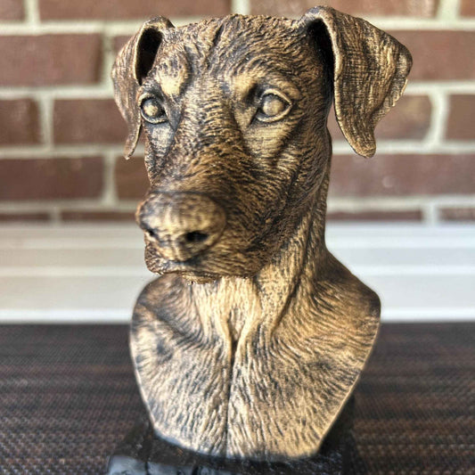 Doberman Natural Ears  - Hand-Painted, Customizable, 3D Printed