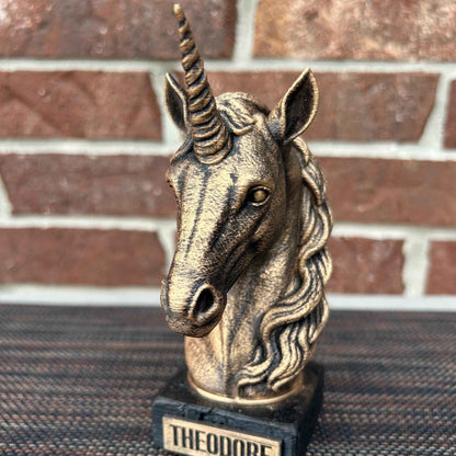 Unicorn Bust  - Hand-Painted, Customizable, 3D Printed
