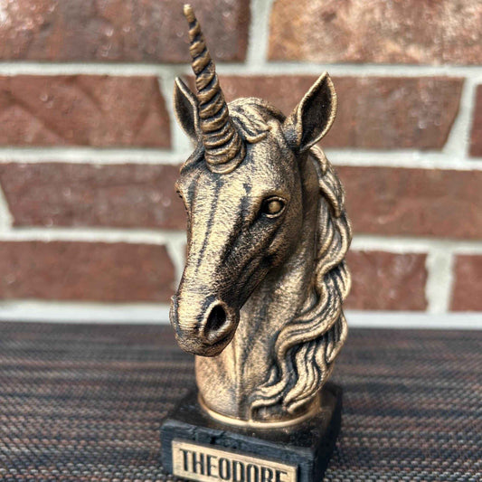 Unicorn Bust  - Hand-Painted, Customizable, 3D Printed