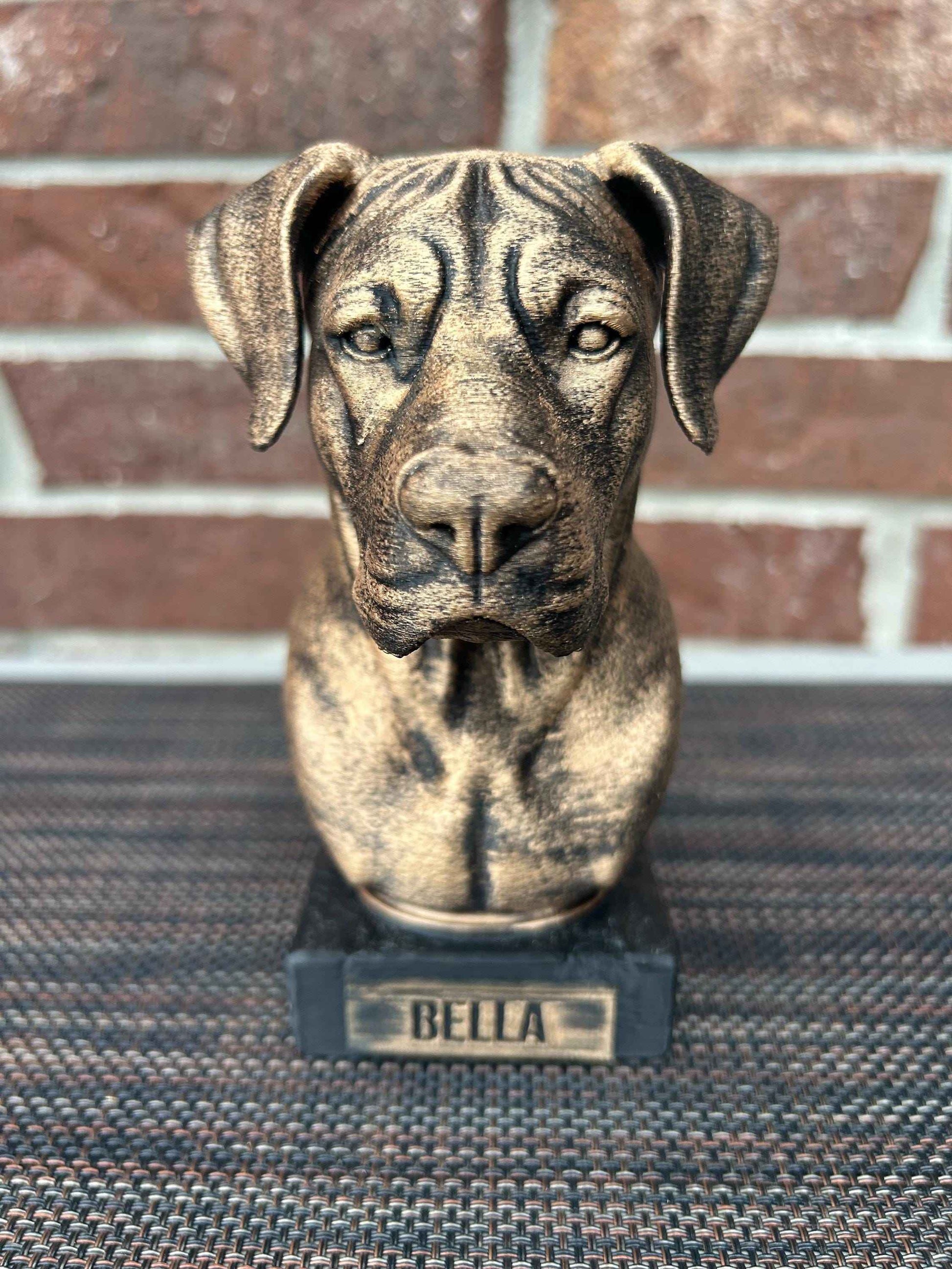 Great Dane Bust  - Hand-Painted, Customizable, 3D Printed