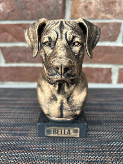 Great Dane Bust  - Hand-Painted, Customizable, 3D Printed