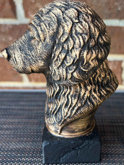Golden Doodle Bust  - Hand-Painted, Customizable, 3D Printed