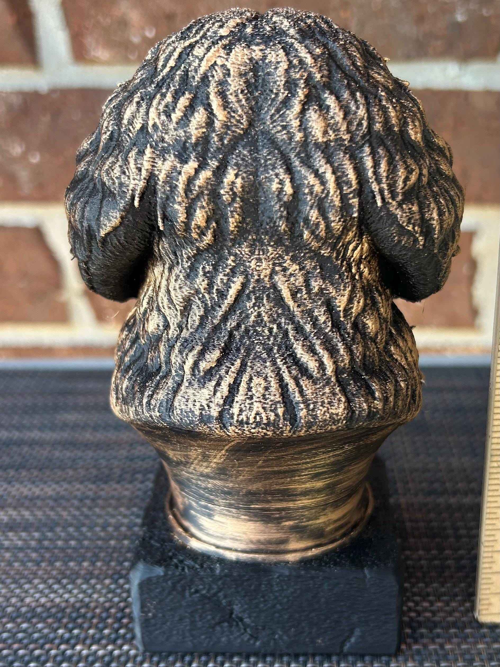 Golden Doodle Bust  - Hand-Painted, Customizable, 3D Printed