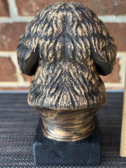 Golden Doodle Bust  - Hand-Painted, Customizable, 3D Printed