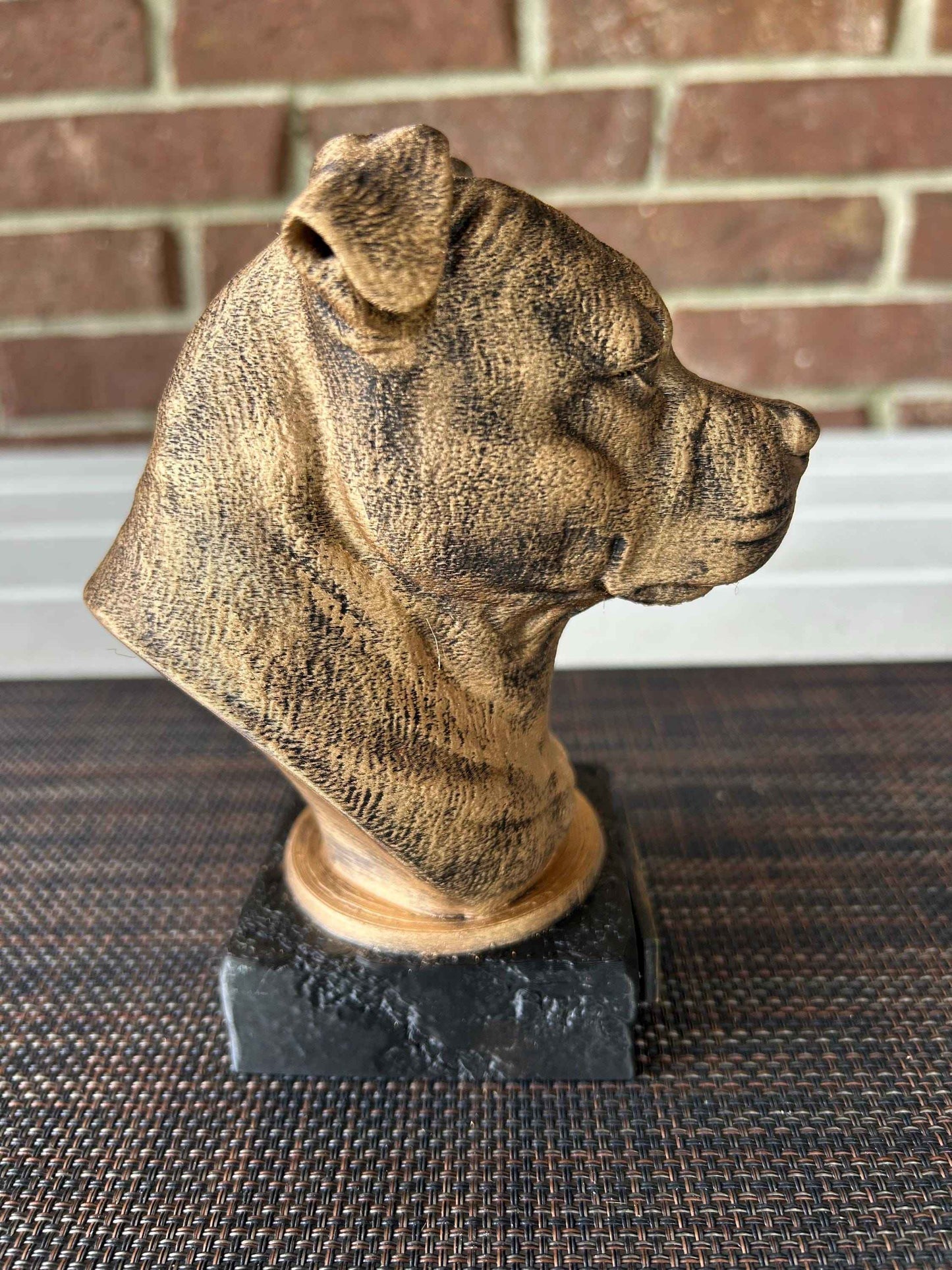 Staffordshire Bull Terrier Bust  - Hand-Painted, Customizable, 3D Printed