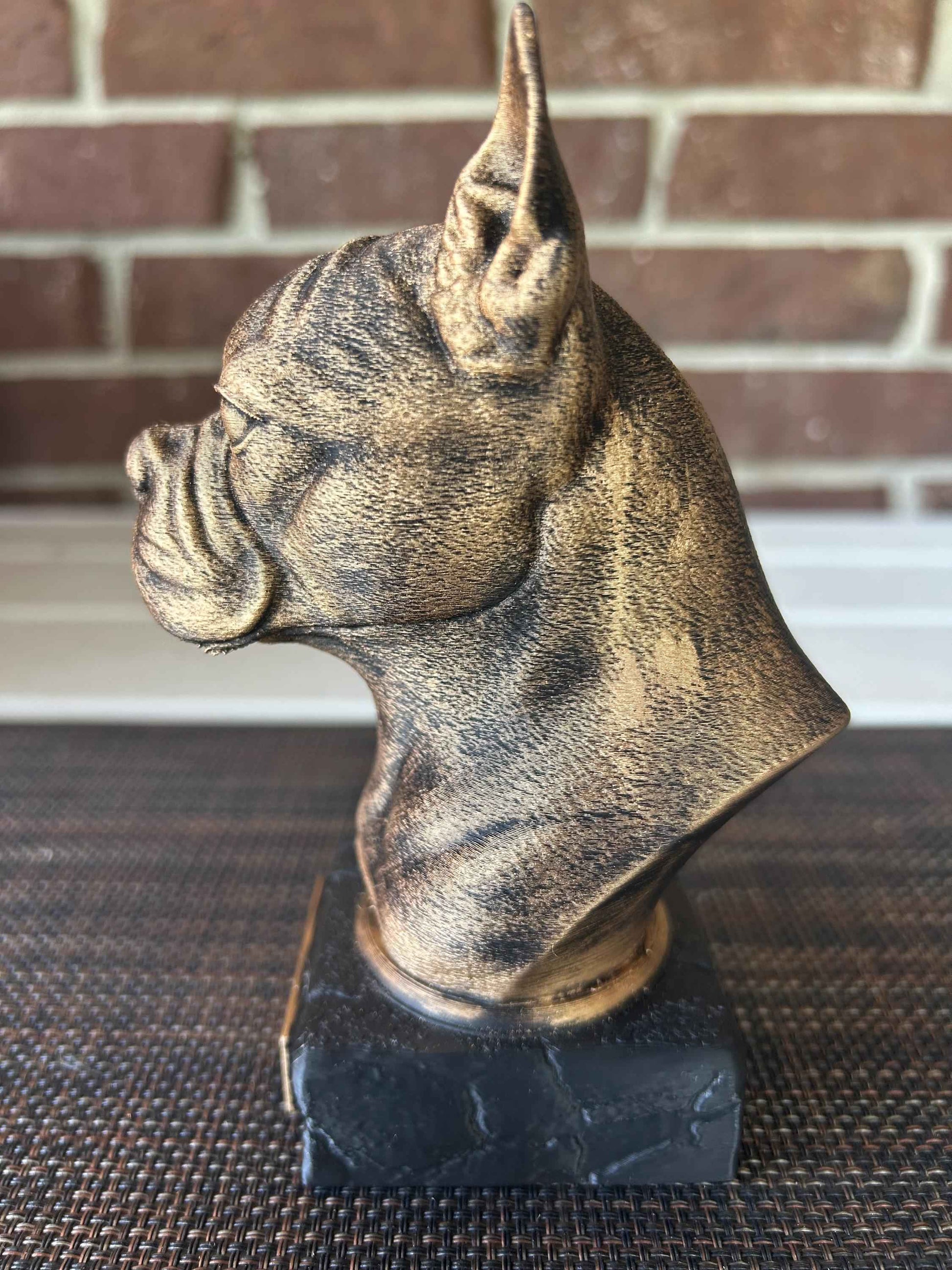 Boston Terrier - Hand-Painted, Customizable, 3D Printed