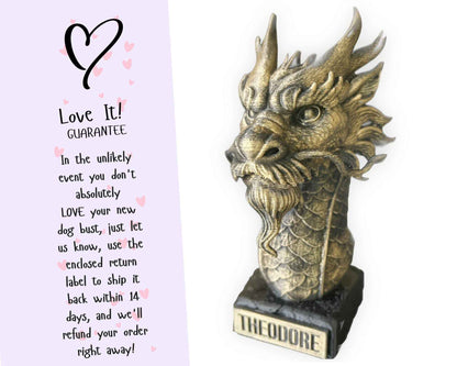Chinese Dragon Bust  - Hand-Painted, Customizable, 3D Printed
