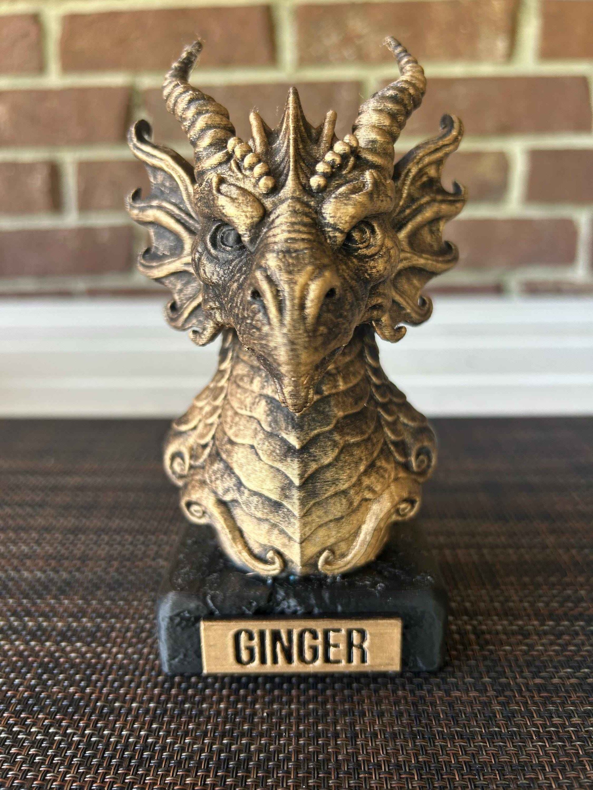 Water Dragon Bust  - Hand-Painted, Customizable, 3D Printed