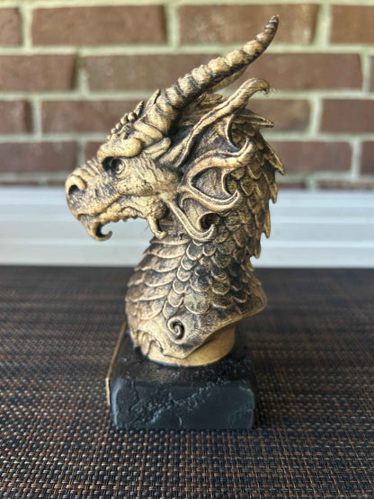 Water Dragon Bust  - Hand-Painted, Customizable, 3D Printed