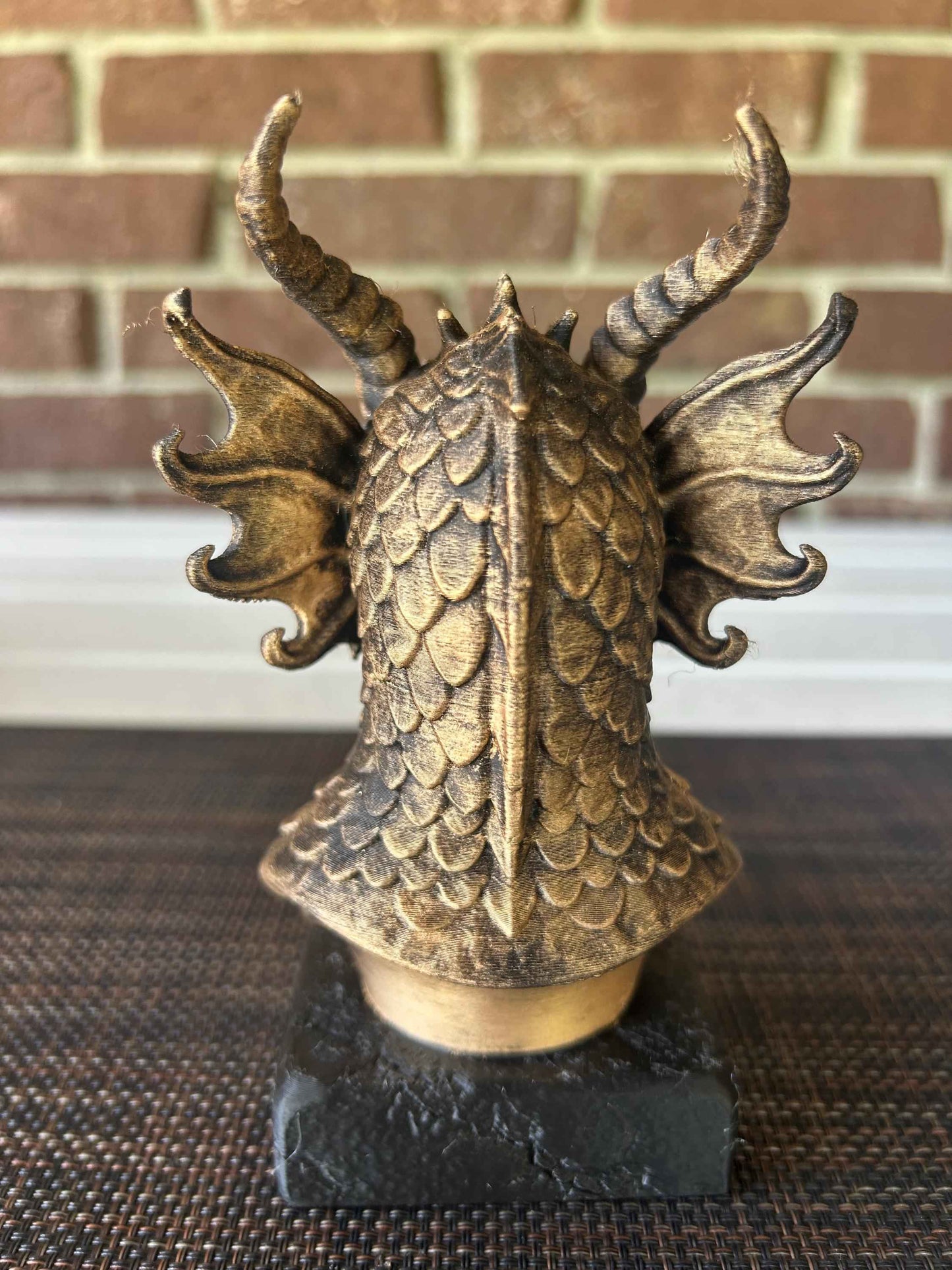 Water Dragon Bust  - Hand-Painted, Customizable, 3D Printed