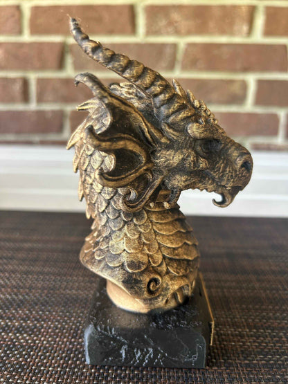 Water Dragon Bust  - Hand-Painted, Customizable, 3D Printed