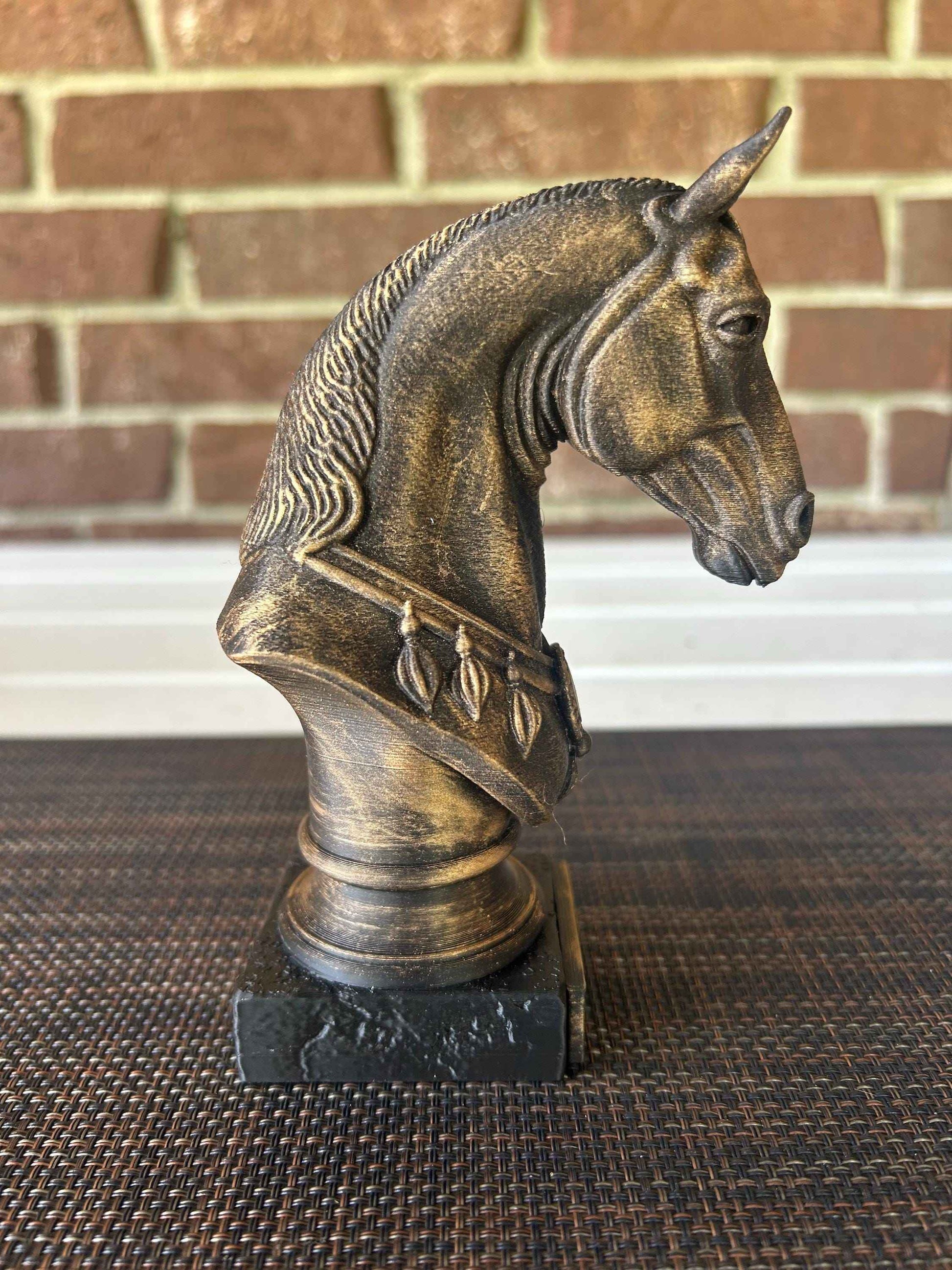 Horse Bust  - Hand-Painted, Customizable, 3D Printed