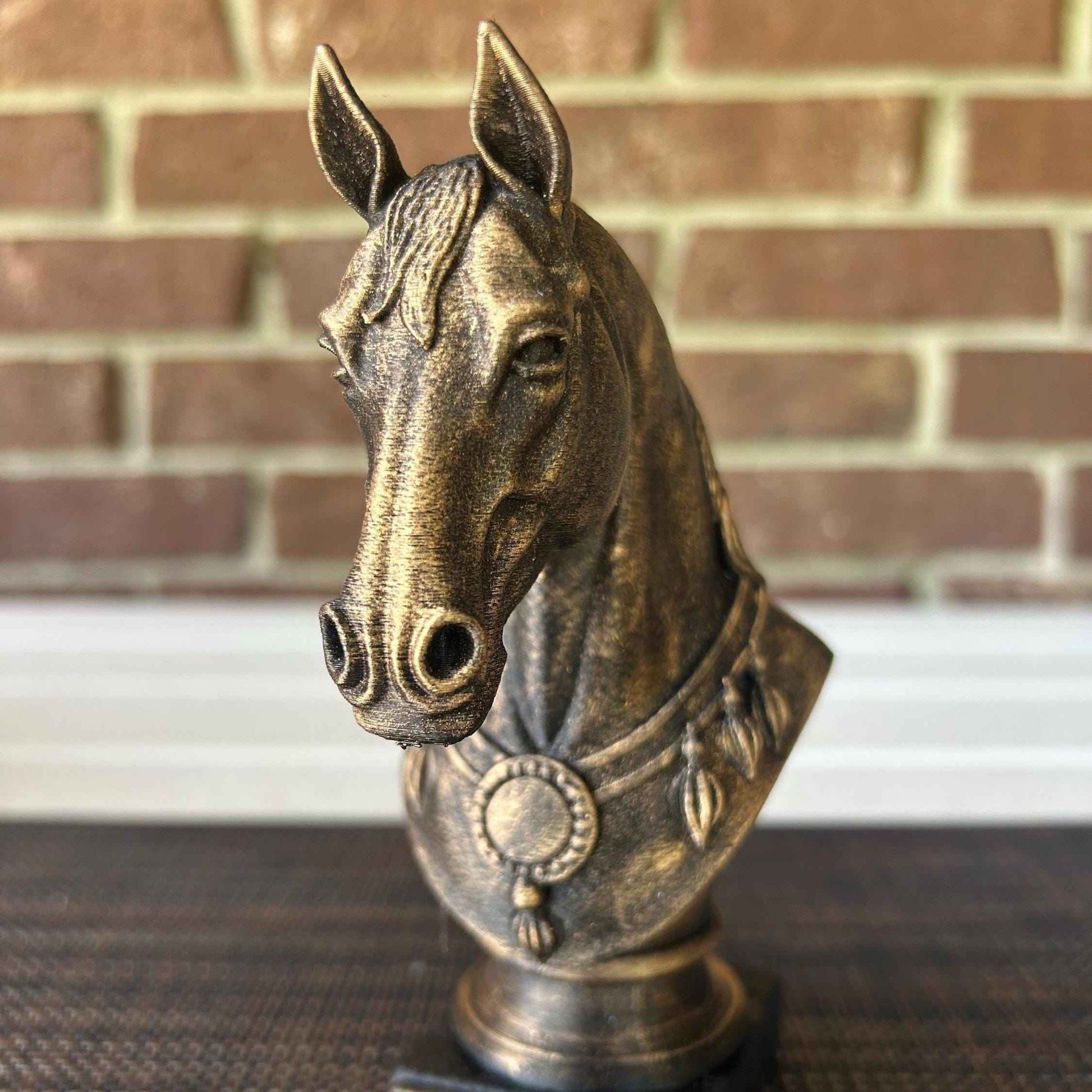 Horse Bust  - Hand-Painted, Customizable, 3D Printed