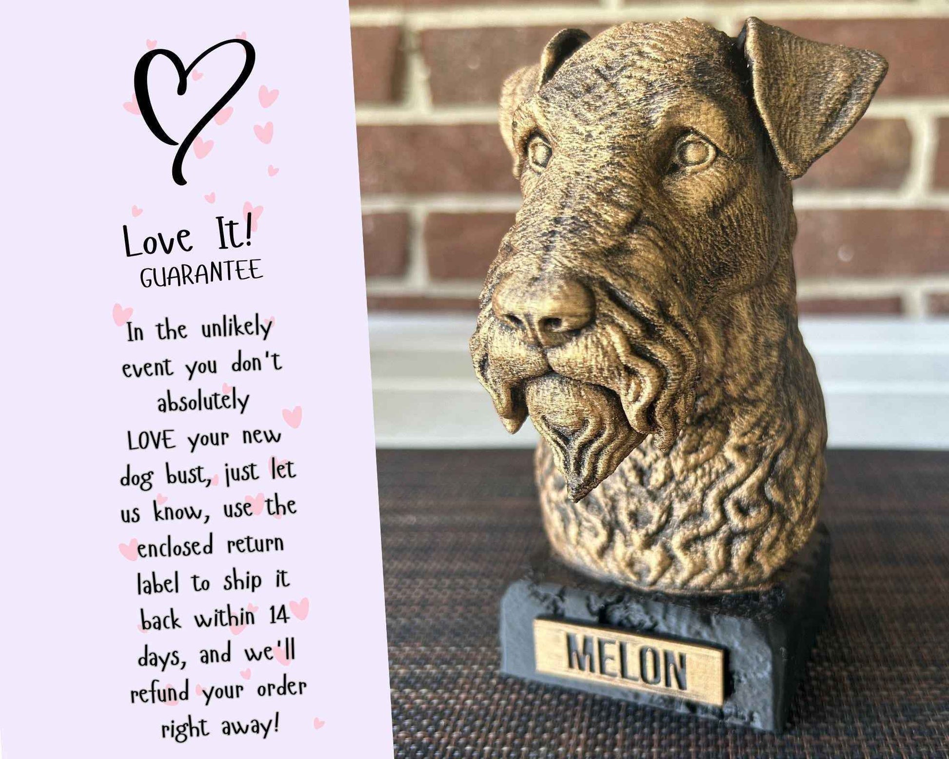 Kerry Blue Terrier - Hand-Painted, Customizable, 3D Printed