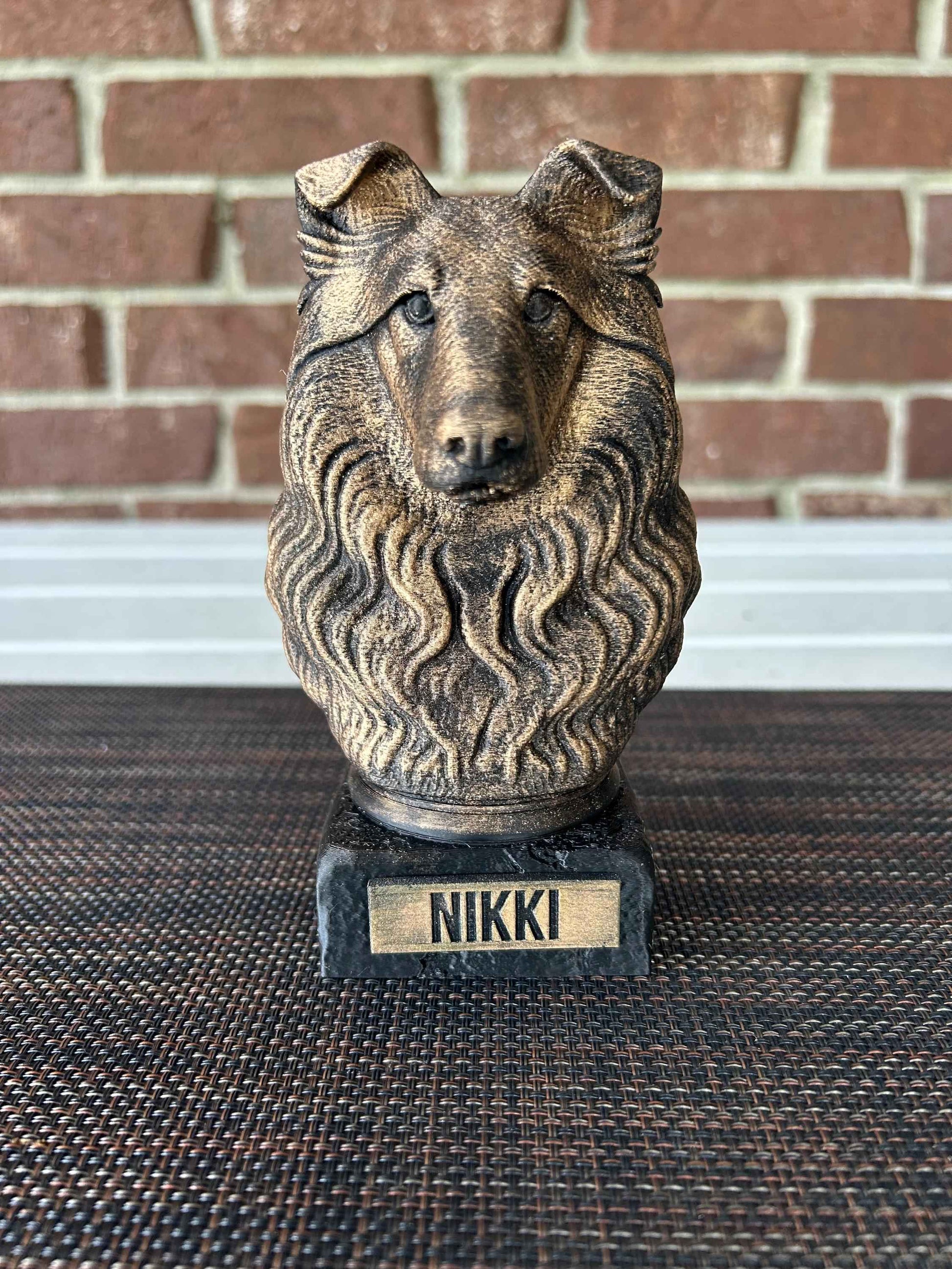 Shetland Sheepdog Bust  - Hand-Painted, Customizable, 3D Printed