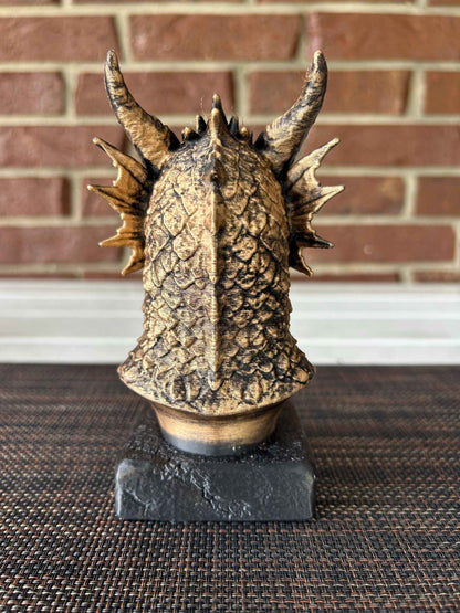 Ice Dragon Bust  - Hand-Painted, Customizable, 3D Printed