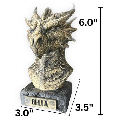 Fire Dragon Bust  - Hand-Painted, Customizable, 3D Printed