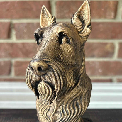 Schnauzer- Hand-Painted, Customizable, 3D Printed, Pet Memorial