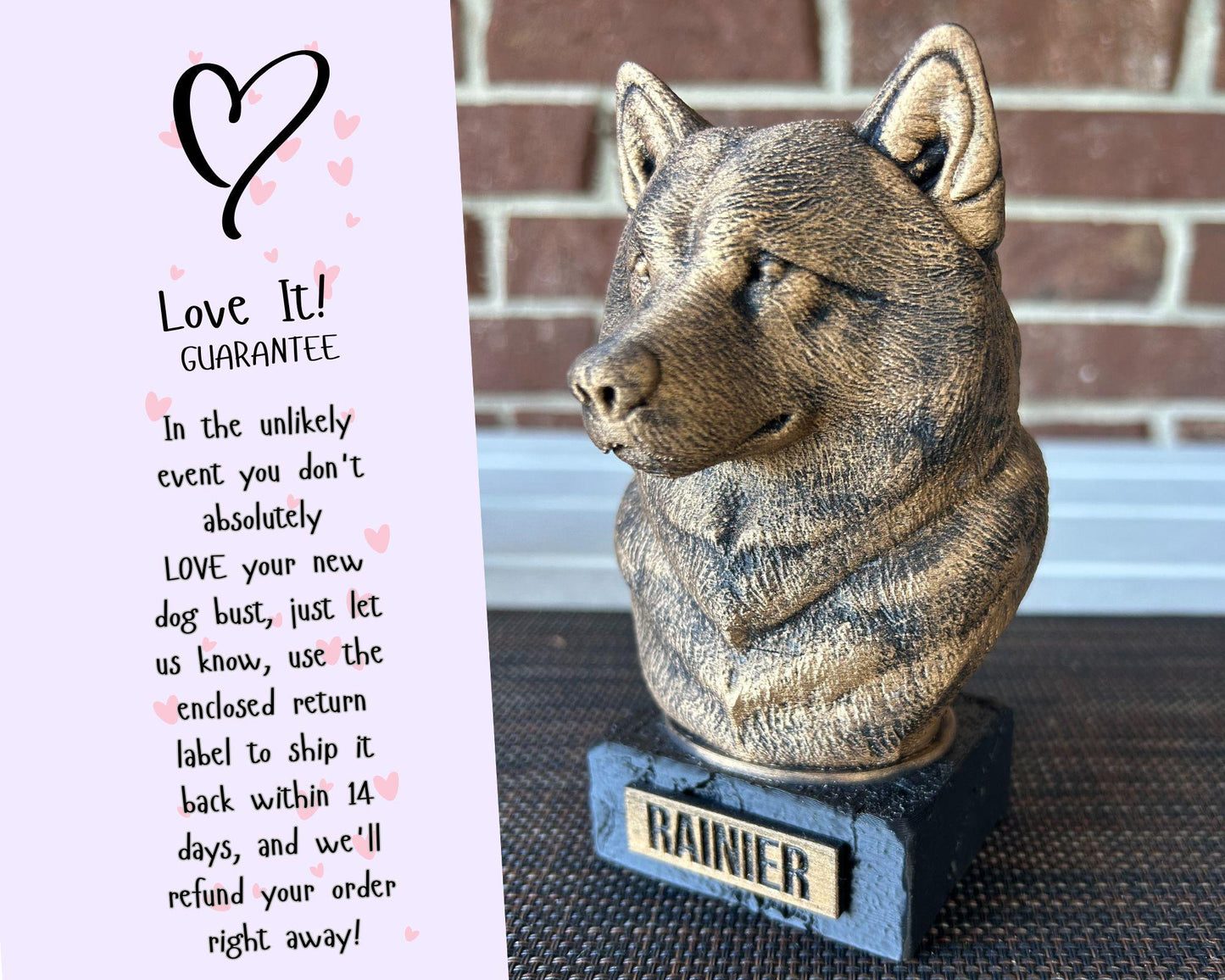 Alaskan Malamute Bust - Hand-Painted, Customizable, 3D Printed