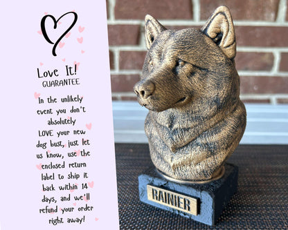 Alaskan Malamute Bust - Hand-Painted, Customizable, 3D Printed