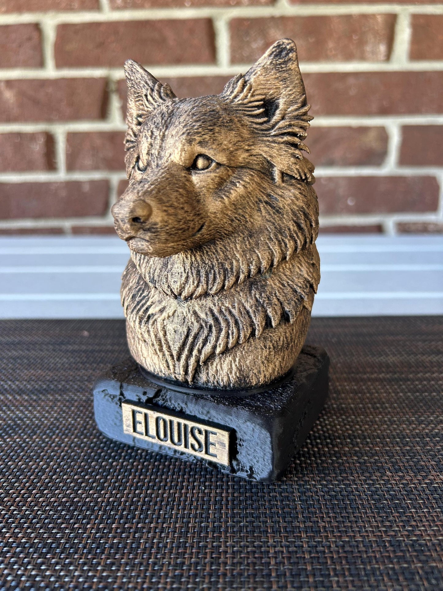 Icelandic Sheepdog Bust - Hand-Painted, Customizable, 3D Printed