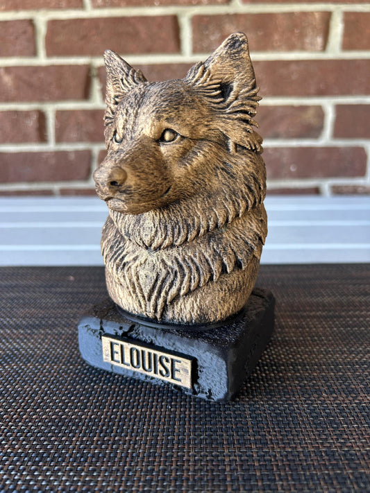Icelandic Sheepdog Bust - Hand-Painted, Customizable, 3D Printed