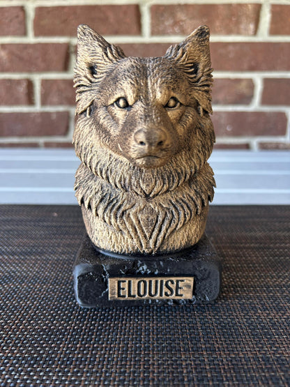Icelandic Sheepdog Bust - Hand-Painted, Customizable, 3D Printed