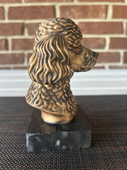 Miniature Poodle Bust - Hand-Painted, Customizable, 3D Printed