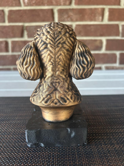 Miniature Poodle Bust - Hand-Painted, Customizable, 3D Printed