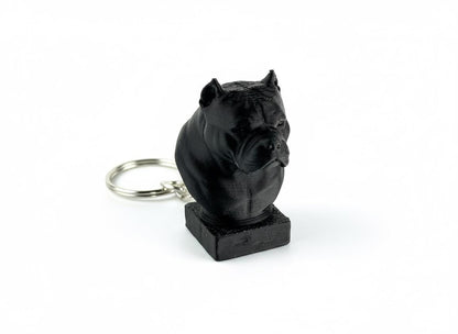 American Bulldog Keychain Bust - 3D Printed - Desk Toy - Board Game Token
