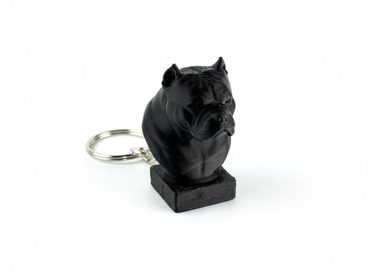 American Bulldog Keychain Bust - 3D Printed - Desk Toy - Board Game Token