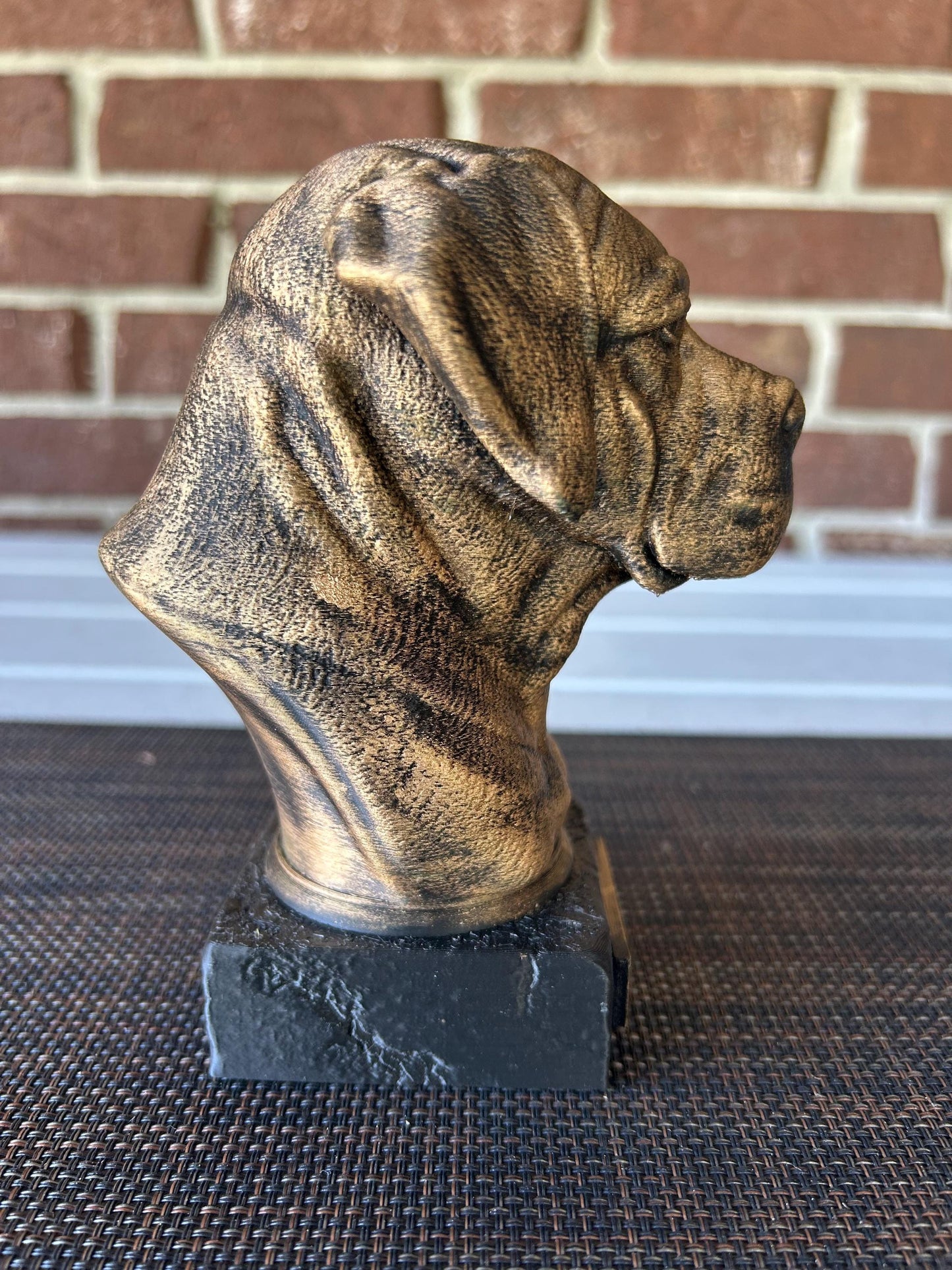 Cane Corso Natural Ears Bust - Hand-Painted, Customizable, 3D Printed