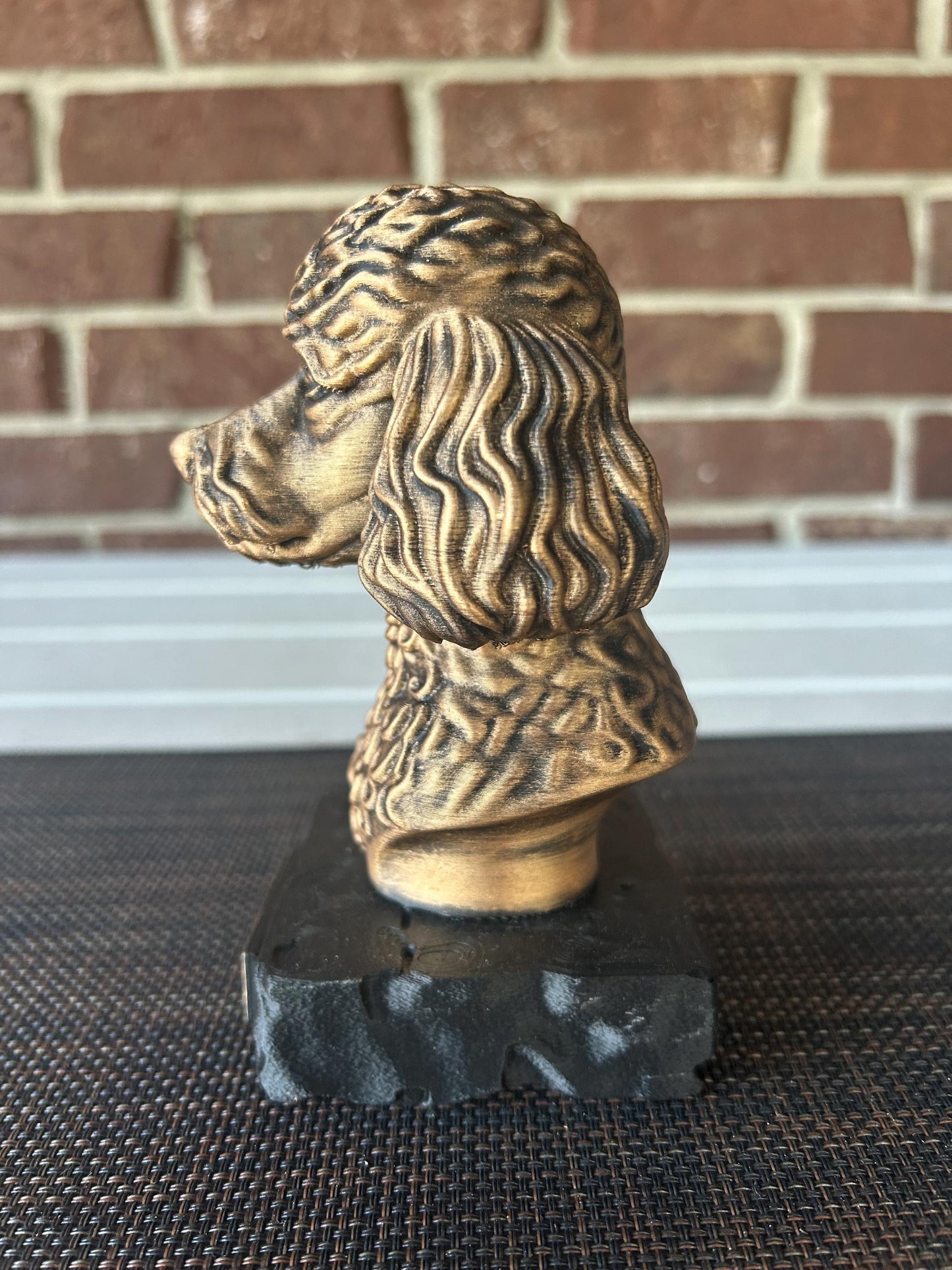 Miniature Poodle Bust - Hand-Painted, Customizable, 3D Printed