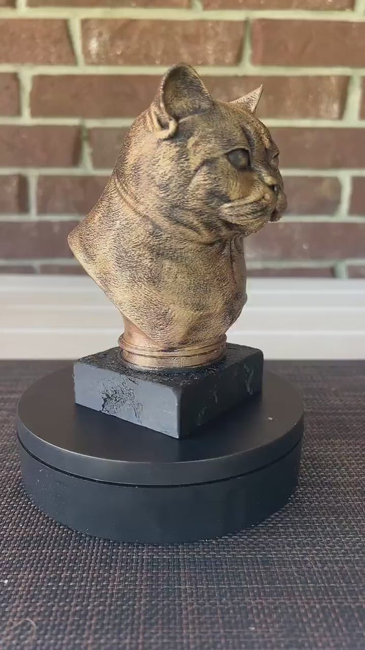 British Shorthair Bust  - Hand-Painted, Customizable, 3D Printed