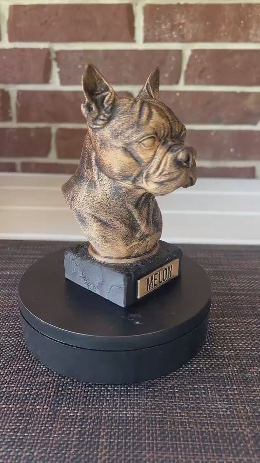 Boston Terrier - Hand-Painted, Customizable, 3D Printed