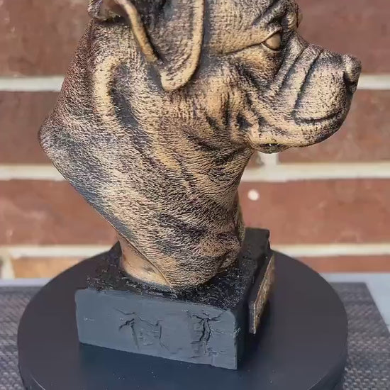 Rottweiler Bust  - Hand-Painted, Customizable, 3D Printed