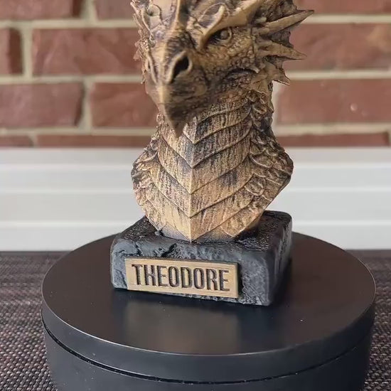 Ice Dragon Bust  - Hand-Painted, Customizable, 3D Printed