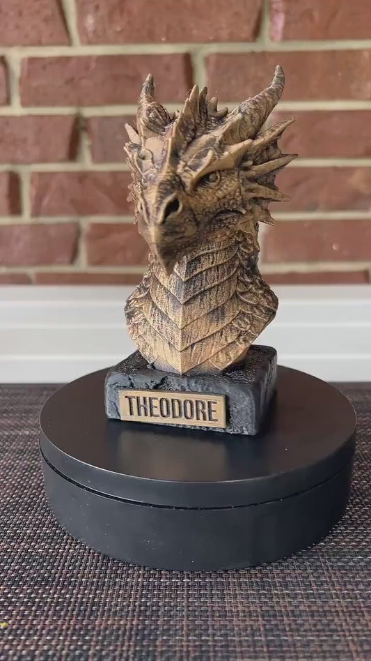 Ice Dragon Bust  - Hand-Painted, Customizable, 3D Printed