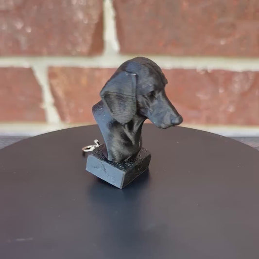 Dachshund Keychain Bust -  3D Printed - Desk Toy - Board Game Token