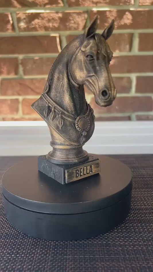 Horse Bust  - Hand-Painted, Customizable, 3D Printed