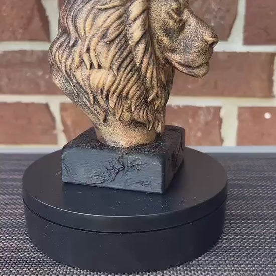 Lion Bust  - Hand-Painted, Customizable, 3D Printed