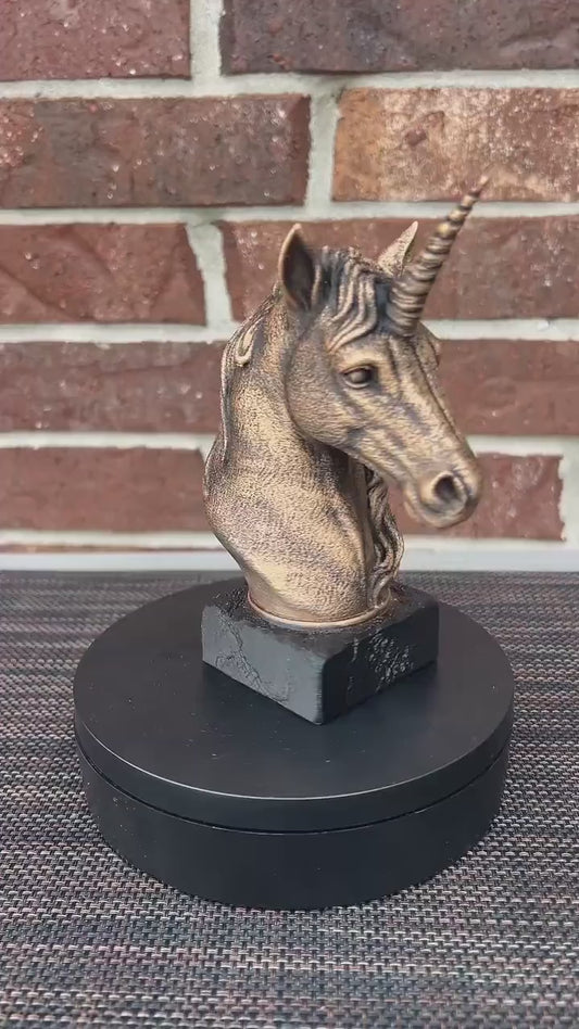 Unicorn Bust  - Hand-Painted, Customizable, 3D Printed