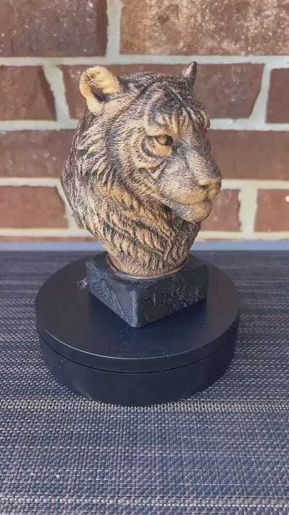 Tiger Bust  - Hand-Painted, Customizable, 3D Printed