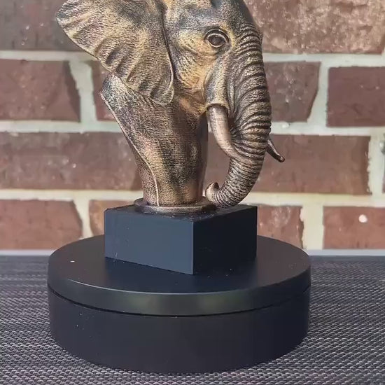 Elephant Bust  - Hand-Painted, Customizable, 3D Printed