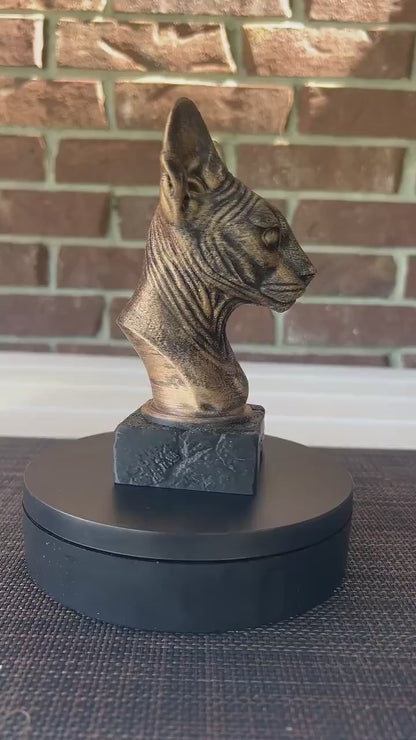 Sphynx Bust  - Hand-Painted, Customizable, 3D Printed